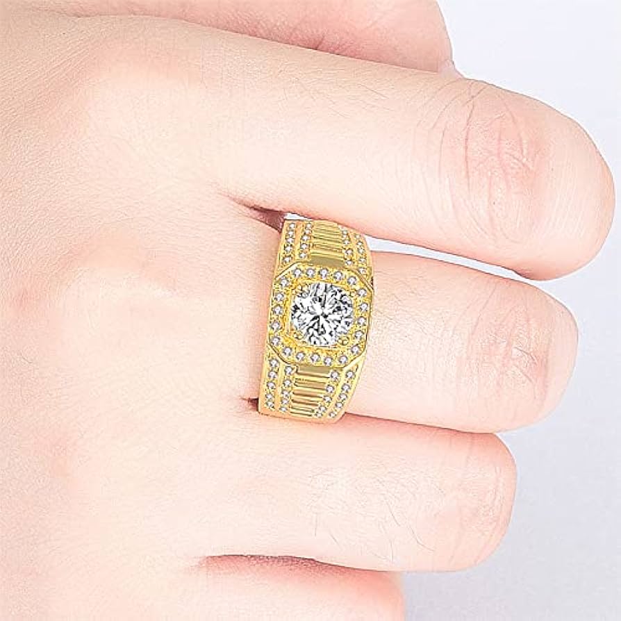 Amazon.com: Gold-plated domineering full diamond business